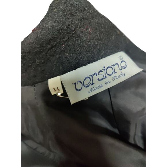 Vintage Black Laine wool and mohair by Versione made in Italy women's jacket - Picture 3 of 3